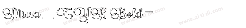 Micra_CYR Bold字体转换
